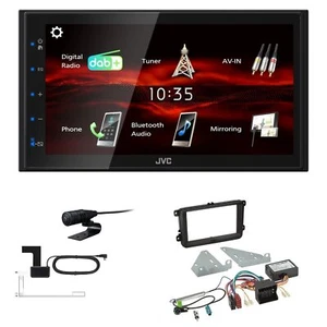 JVC Bluetooth 2DIN DAB+ Autoradio für Volkswagen VW Tiguan ab 2007 schwarz - Bild 1 von 5