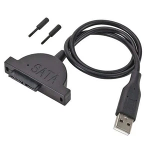 Slim SATA 13 Pin Buchse auf USB 2.0 Adapter Konverter Kabel für Laptop ODD CD DVD - Bild 1 von 4