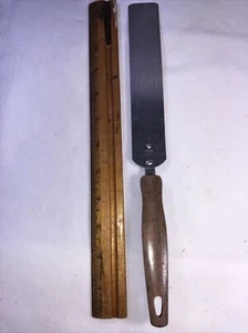 Vintage EKCO Edelstahl Holzmaserung Griff Messer Zuckerguss Kuchen Spatel USA - Bild 1 von 6