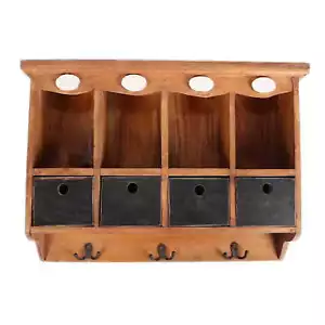 Rustikale braune Küchenkommode aus altem Holz - Bild 1 von 4