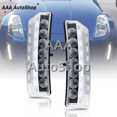 Lente transparente LED parachoques delantero luz de circulación diurna para 03-05 Nissan 350Z Foto 1 de 4