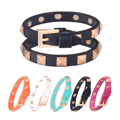 Soft PU Leather Dog Cat Collar Rivets Studded Pet Small Adjustable - Image 1 of 4