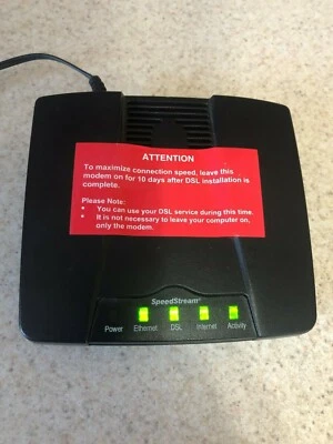 Siemens Speedstream 4100 Ethernet ADSL Modem with power adapter - Image 1 of 4