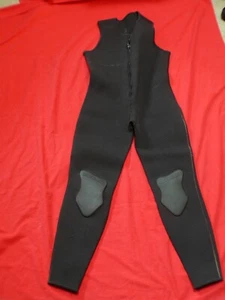 Woman DIVER's WET SUIT Made by Oceanic Color Black Tank Top Design w Full Zipper - Picture 1 of 7