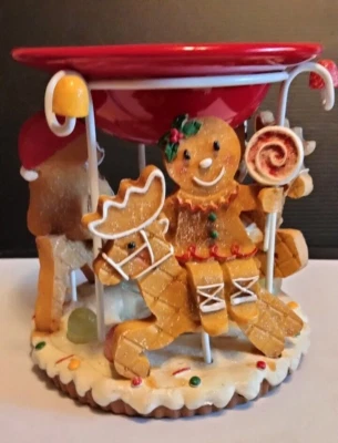 Vela Yankee rara difícil de encontrar té luz cera calentador Navidad pan de jengibre hombre Foto 1 de 4