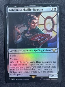 Magic The Gathering El Señor de los Anillos LOTR Lobelia Sackville-Baggins FOIL Raro 0093 - Imagen 1 de 2