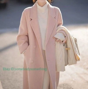 Winter doppelseitiger Kaschmir Wolle Trenchcoat Damen lockerer mittellanger Mantel - Bild 1 von 27