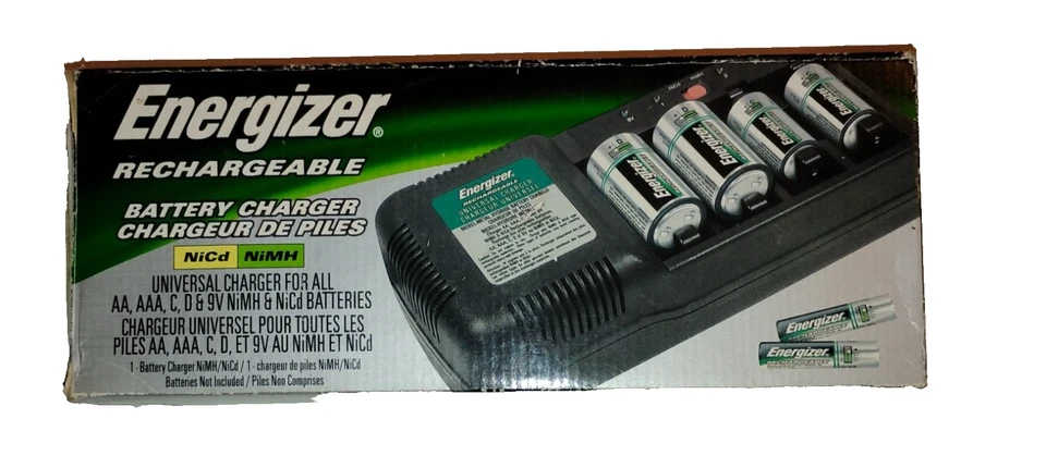 Energizer Rechargeable Universal Battery Charger for AA AAA C D 9V NiMH NiCd - Image 1 of 4