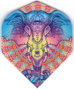 Mandala Elephant Dart Flights: 3 pro Set - Bild 1 von 4