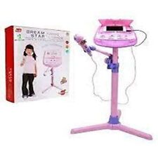 Microphone Musical Toys - Kids Pink Karaoke Adjustable Stand with External Music