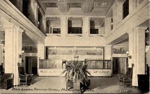 Main Lobby Radison Hotel Minneapolis Minnesota Postcard - Picture 1 of 2