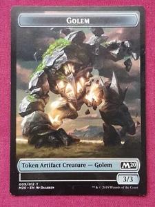 Magic The Gathering 2020 CORE SET M20 GOLEM token card MTG - Picture 1 of 2