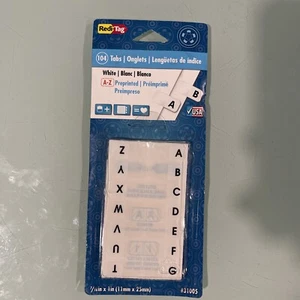 Redi-Tag, RTG31000, Permanent Stick Write-On Index Tabs, 104 / Pack , White - Picture 1 of 2