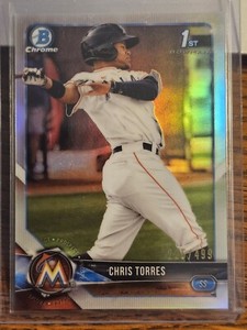 2018 Bowman Chrome REFRACTOR #BCP207 Chris Torres 225/499