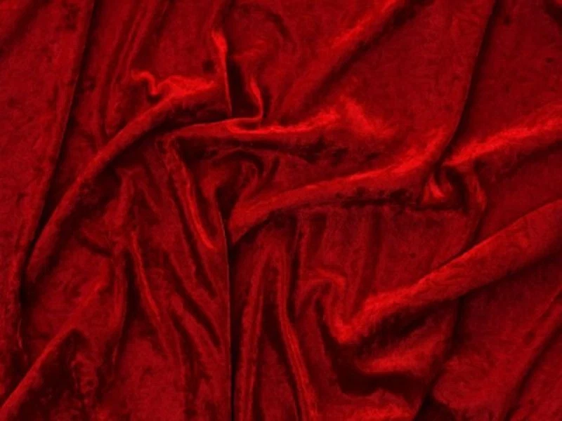 PANNESAMT Samt  DUNKELROT  METERWARE Weihnachten Stoff Stoffe - Bild 1 von 1