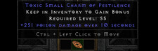 Diablo 2 Resurrected D2R Softcore PC 251 Poison Damage Small Charm SC PERFECT