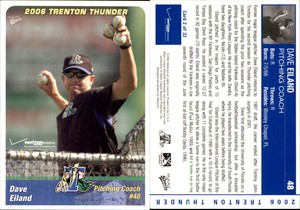 Dave Eiland 2006 MultiAd Trenton Thunder #2 Card *AutographDen*