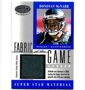 2001 Leaf Certified Materials Fabric of the Game Donovan McNabb Jersey #032/133