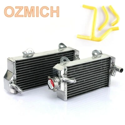 Aluminio para radiador SUZUKI RMZ450 RMZ 450 2008-2017 2016 15 14 R&L + manguera amarilla Foto 1 de 4