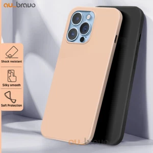For iPhone 13 12 11 14 Pro Max Gel Case Protective Shockproof Liquid Soft Cover - Picture 1 of 20