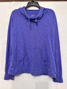 Columbia Hoodie Womens Large Purple Long Sleeve Lightweight Casual Pollover - Imagen 1 de 7