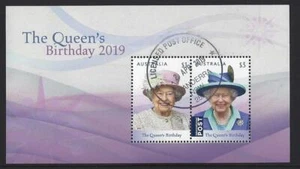AUSTRALIA 2019 HOJA EN MINIATURA CUMPLEAÑOS DE LA REINA FINA USADA - Imagen 1 de 1