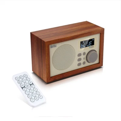 Britz BA-C1 SoundRoom WirelessBluetooth Speaker Aux Remote Radio Clock/Free Ship - Image 1 of 4
