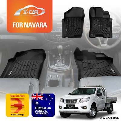 Floor Mats for Nissan Navara NP300 D23 Single Cab 2015+ All Weather Car Liners - image 1 of 4