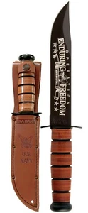 Ka-Bar USN OEF Afghanistan Fixed Blade Knife with Leather Sheath 9170 - Picture 1 of 1