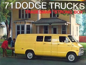 Dodge Tradesman Strong Box Van 1971 USA market full colour sales brochure - Picture 1 of 1
