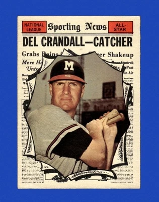 1961 Topps Set-Break #583 Del Crandall en muy buen estado-en muy buen estado (arruga) *GMCARDS* Foto 1 de 2