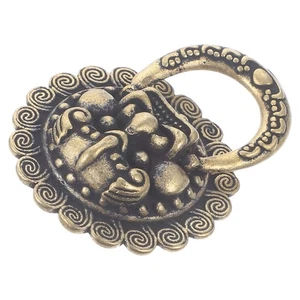 Accesorios con hebilla de latón Botón de metal Cabeza de león Maleta Sujetadores - Imagen 1 de 12
