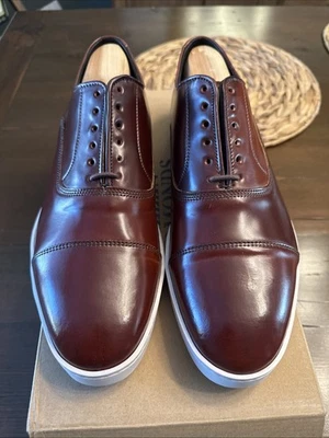 New Allen Edmonds SHELL CORDOVAN Park Avenue Sneakers F2 Seconds Size 10 Chili - Image 1 of 4