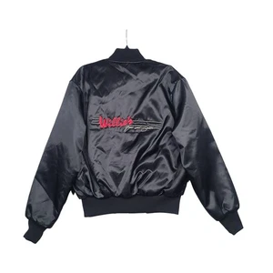 Vintage 80s Holloway Satin Jacket Men's Large Willie's Bar and Grill Souvenir  - Bild 1 von 13