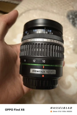 95%NEW PENTAX DA 10-17mm F3.5-4.5 ED (IF) Fisheye Zoom Lens - Black - Image 1 of 4