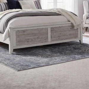 Liberty Furniture Backroads Queen Sleigh Bed - White - Picture 1 of 4