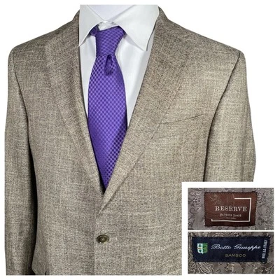 Chaqueta deportiva Patrick James Reserve Gibson 42L Botto Giuseppe Italia Blazer de bambú Foto 1 de 4