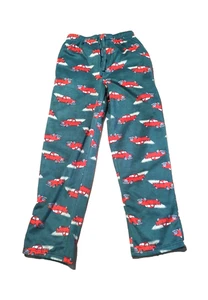 Pigiama St. John's Bay verde con camion rosso pile pantaloni casual donna taglia small - Foto 1 di 5