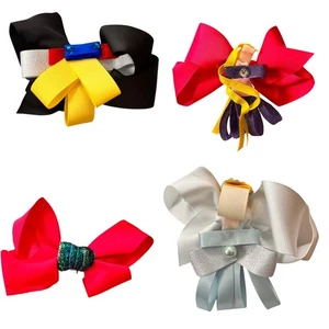 Set of 4 Girls Princess Hair Clip Bow Handmade Disney Themed  - Picture 1 of 5