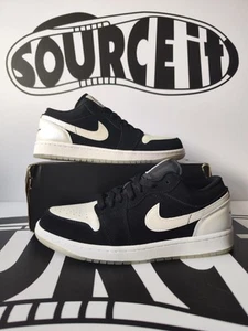 Nike Air Jordan 1 Low 'Diamond Shorts' Black/Multi-White 7UK/8US BRAND NEW - Picture 1 of 9