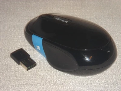 Microsoft 1557 Sculpt Comfort Bluetooth Mouse With Dongle TESTED WORKING - Image 1 of 4