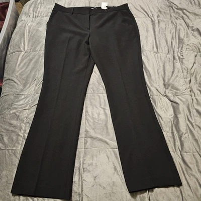 New Express Trouser Womens Size 16R NWT Mid Rise Dress Pants Black - Image 1 of 4
