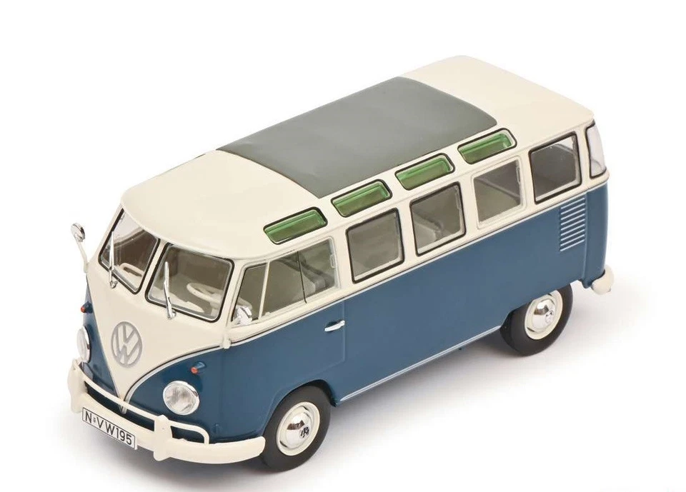 SCHUCO - VOLKSWAGEN Tipo 1 Samba Bus Azul y Blanco - 1/32 - SCH7874 - Imagen 1 de 1