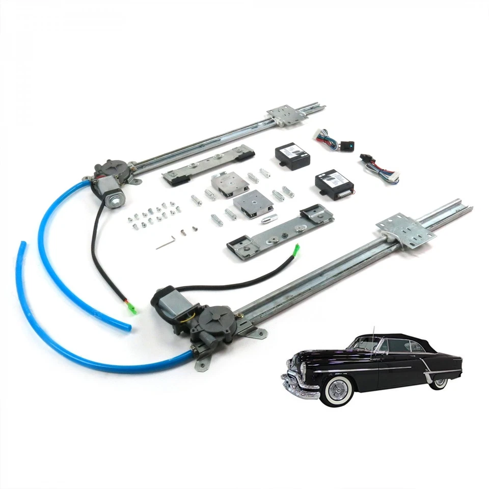 53-60 GM B-Body 2-Door One Touch Flat-Glass Power Window Motor Kit Olds Skylark - Изображение 1 из 4