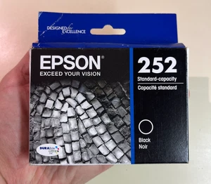 New Old Stock Epson 252 Schwarz Tintenpatrone Standard-Kapazität Abgelaufen 10/24 LESEN - Bild 1 von 6