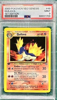 2000 POKEMON NEO GENESIS #46 QUILAVA 1ST EDITION PSA 9 - Image 1 of 4