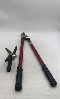 Red Black Outdoor Garden Tool Bypass Loppers For Pruning Lot Of 2 - Image 1 of 4