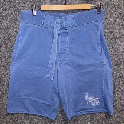 Diesel Sweat Shorts Mens Small Blue Drawstring Pull On Pockets READ - Image 1 of 4