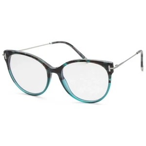 NEW TOM FORD FT5770-B 056 TEAL HAVANA/PALLADIUM BLUE LIGHT BLOCK 54MM AUTHENTIC - Picture 1 of 2