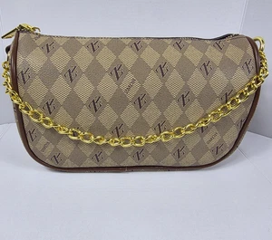 Neu Designer Taupe Leder Handtasche Kette Schulterriemen abnehmbare Crossbody - Bild 1 von 14